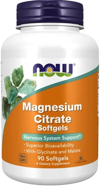 Magnesium Citrate Softgels, 90 capsule, Now