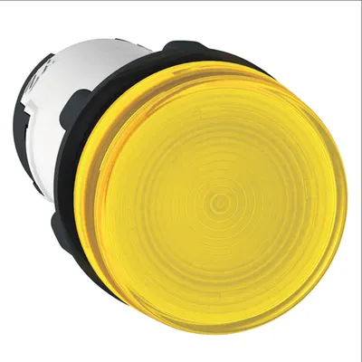 Lampa Pilot Rotunda Ø 22 - Galbena - Bec Ba 9S - 230 V - Borne Clema-Surub