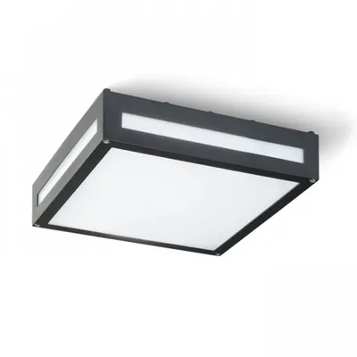 PLAKA Plafoniera negru 230V E27 2x26W IP54