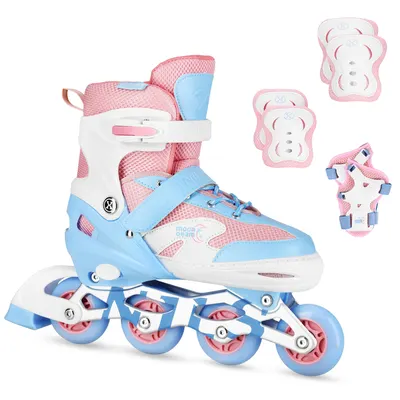 Set de role cu roți LED și protecții Moonbeam NILS EXTREME NA0189