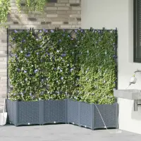 vidaXL Vază pentru Grădină 5 buc. Gri Deschis 120 x 120 x 142 cm PP