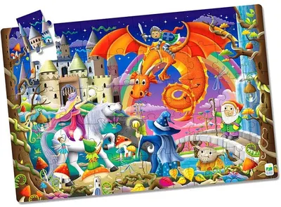 Puzzle fosforescent Eurekakids - Fantezie, 100 piese