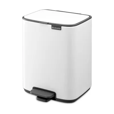 Coș de gunoi alb cu pedală din oțel 7 l Bo – Brabantia