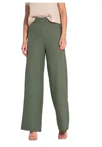 Pantaloni dama - textil - verde -