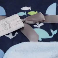 Paturica pufoasa Mothers Choice pentru bebelusi model marin