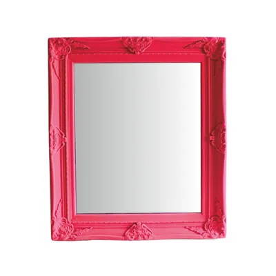 Oglindă Decorativă Hoff Interieur– Stil Baroc Modern, 80x68 cm, Roz Fucsia