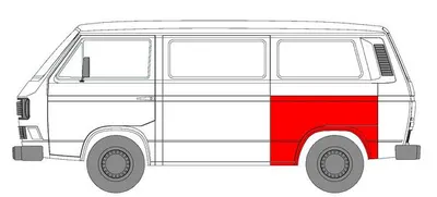 Aripa Stanga Spate potrivit VW TRANSPORTER T3 1979-1992 - (partea inferioara)