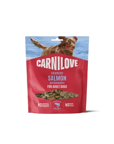 CARNILOVE Dog Crunchy Snack Salmon 200g snack crocant cu somon pentru câini adulți