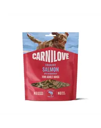CARNILOVE Dog Crunchy Snack Salmon 200g snack crocant cu somon pentru câini adulți