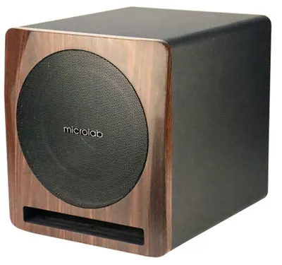 Subwoofer Microlab - Solo Sub 10, 200W, maro/negru