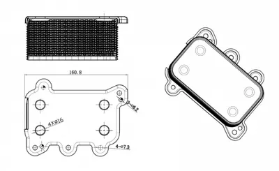 Radiator ulei termoflot potrivit MERCEDES E (W211), G (W463), M (W163), S (W220) 4.0D 06.00