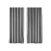 Draperii negre-albe 2 buc. 140x260 cm – Mila Home