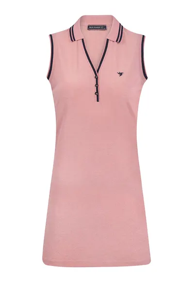 Rochie mini fara maneci - Roz deschis