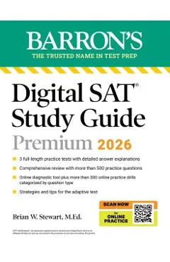 Digital SAT Study Guide Premium, 2026: 4 Practice Tests + Comprehensive Review + Online Practice -