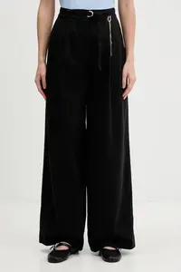HUGO pantaloni straight pentru femei. din bumbac Henesa-2-W