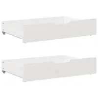 Gossi sertare de pat, 2 buc., 80x55x16 cm, alb, lemn masiv de pin
