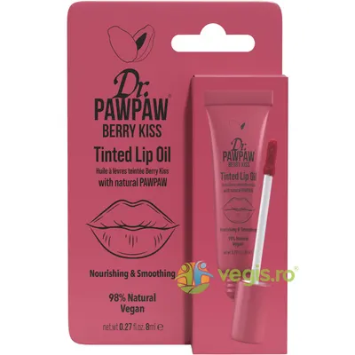 Ulei de Buze Colorat Hranitor cu Extract de Papaya Berry Kiss 8ml
