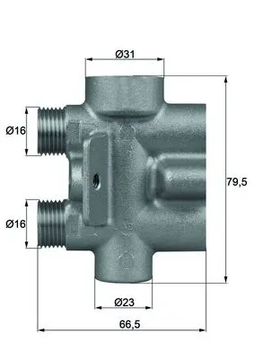 Termostat lichid racire (75 C, in carcasa) potrivit AUDI Q7, R8; VW TOUAREG 3.0D-5.2 10.02-08.15
