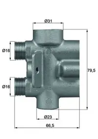 Termostat lichid racire (75 C, in carcasa) potrivit AUDI Q7, R8; VW TOUAREG 3.0D-5.2 10.02-08.15