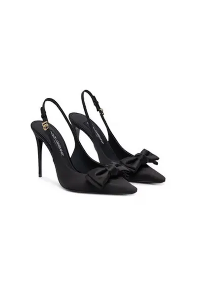 Sandale dama - CG0844 A3I64 - Dolce Gabbana - Textil - Negru