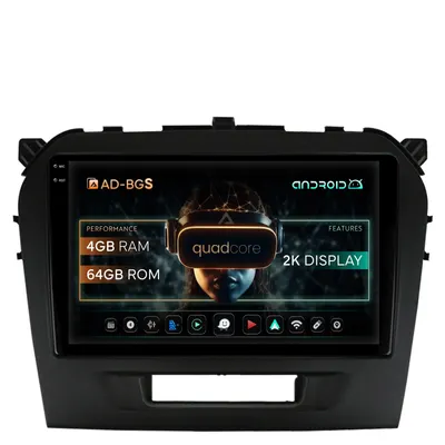 Navigatie 2K Suzuki Vitara (2015+), Android, S-Quadcore 4GB RAM + 64GB ROM, 9.5 Inch - AD-BGS90042K+AD-BGRKIT299