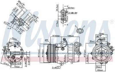 Compresor climatizare aer conditionat potrivit OPEL AGILA, COMBO TOUR, COMBO MINIVAN, CORSA C, MERIVA A, TIGRA; SUZUKI IGNIS II, SPLASH, SWIFT III, SWIFT IV, WAGON R+ 1.3D 06.03