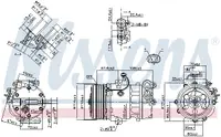Compresor climatizare aer conditionat potrivit OPEL AGILA, COMBO TOUR, COMBO MINIVAN, CORSA C, MERIVA A, TIGRA; SUZUKI IGNIS II, SPLASH, SWIFT III, SWIFT IV, WAGON R+ 1.3D 06.03-