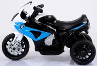 Motocicleta electrica pentru copii BMW S1000RR Albastru, 69x44x36.5 cm, varsta 1.5-4 ani, roti si scaun din plastic, putere 25W