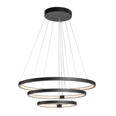 Lampa suspendata, lustra O camera tripla pandantiv, negru
