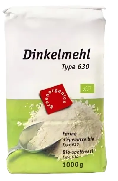 Făină de speltă organică, alb, tip 630, 1 kg, Green