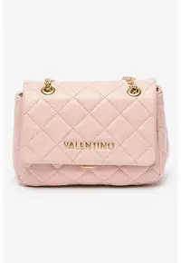 Geanta crossbody din piele ecologica cu aspect matlasat Ocarina - Roz pastel