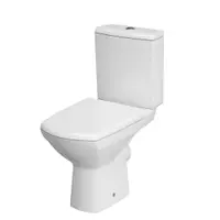 Set vas WC pe pardoseala rimless cu rezervor Cersanit 481 Carina + mecanism si capac duroplast K31-043