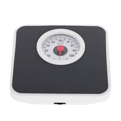 Cantar corporal mecanic Adler AD 8178, Precizie 1 kg (Negru/Alb)