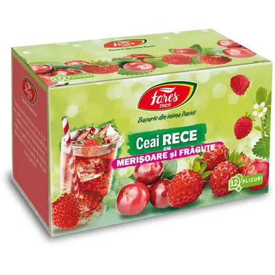 Ceai rece cu merisoare si fragute, Fares | 12 plicuri