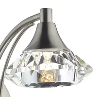 Aplica Luther Wall Light Satin Chrome Crystal