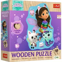 Puzzle din lemn pentru copii Trefl din 50 piese - Gabby fericită