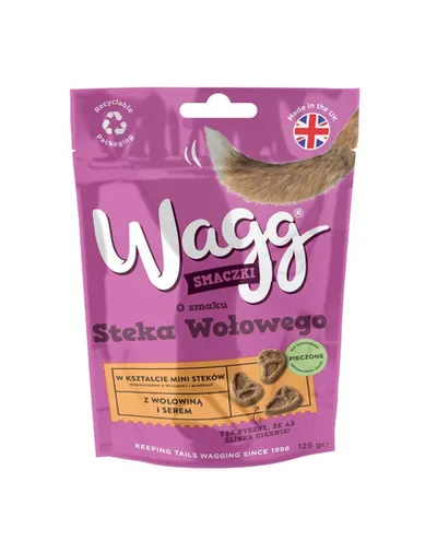 WAGG Mini Steaks cu vită și brânză 125 g recompense pentru câini