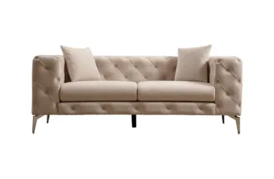 Canapea fixa COMO, 2 locuri, ecru, 197x90x73 cm