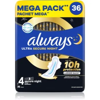 Always Ultra Secure Night Size 4 absorbante pentru noapte