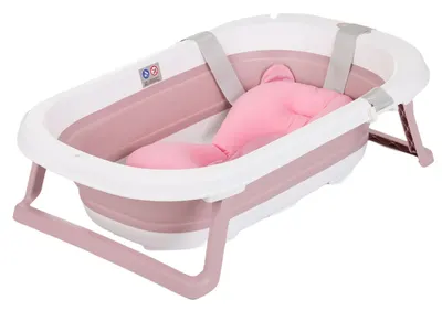 Cadă pliabilă cu plasă Chipolino - Isla, 81 cm, roz