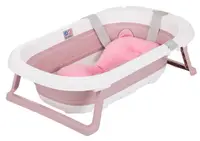 Cadă pliabilă cu plasă Chipolino - Isla, 81 cm, roz