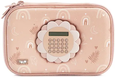 Penar școlar YOLO Boho Chic - 2 fermoare, cu calculator