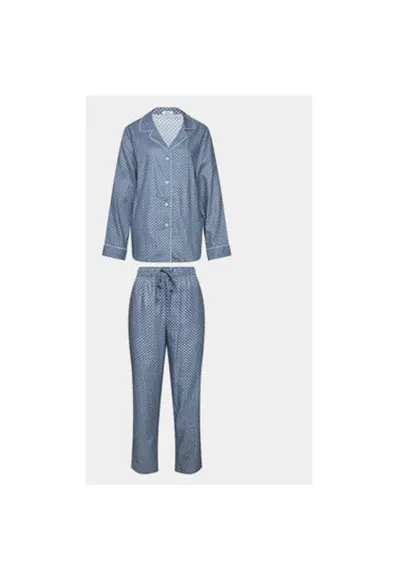 Pijama dama - 302994618 - Viscoza/Bumbac - Albastru