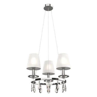 Candelabru Barbara 3xe14 Alb/crom