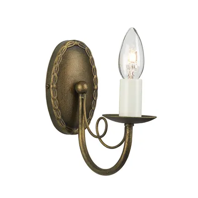 Aplica Minster 1 Light Wall Light – Black/Gold