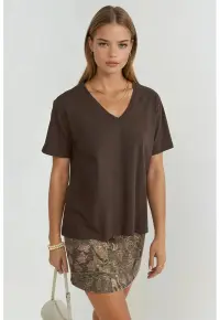 Tricou femei maro cafea