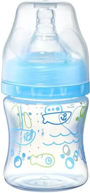Sticluță cu gură largă Babyono - 402/03, albastru, 120 ml
