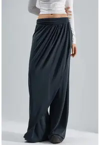 Pantaloni dama modal/poliester - gri inchis