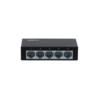 Switch ethernet cu 5 porturi Dahua PFS3005-5ET, 1 Gbps, 0, 744 Mpps, 1000 Mac, fara management