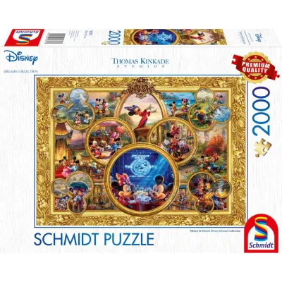 Puzzle Thomas Kinkade - Disney - Mickey & Minnie, Dream Collage II 2000
